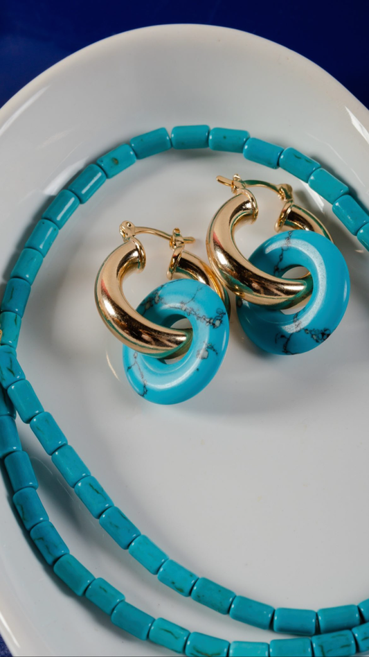 Turquoise Howlite Choker Necklace