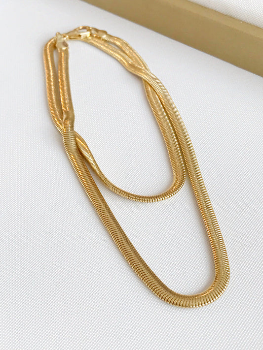 Long Snake Chain Necklace