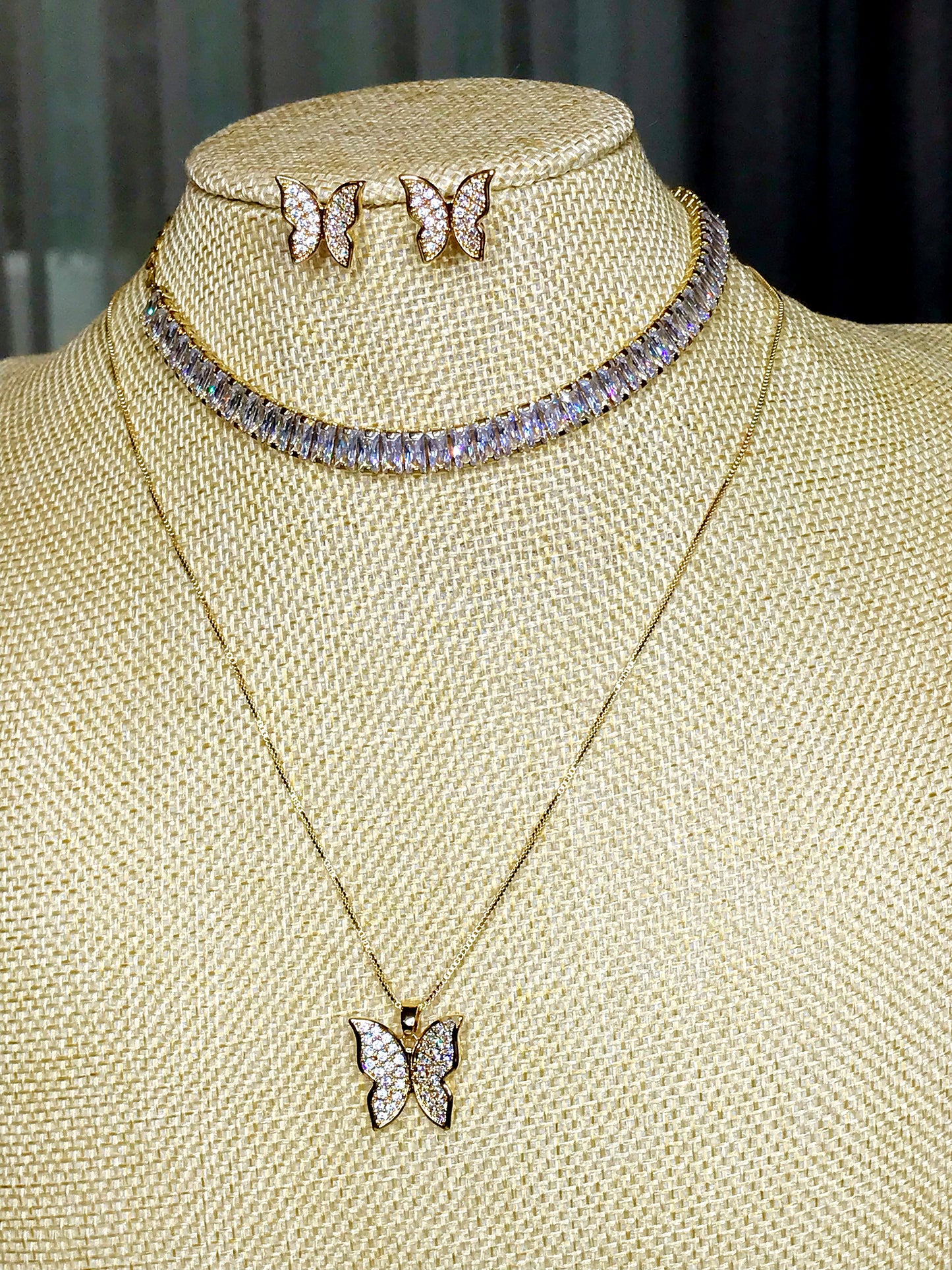 Pave Butterfly Necklace