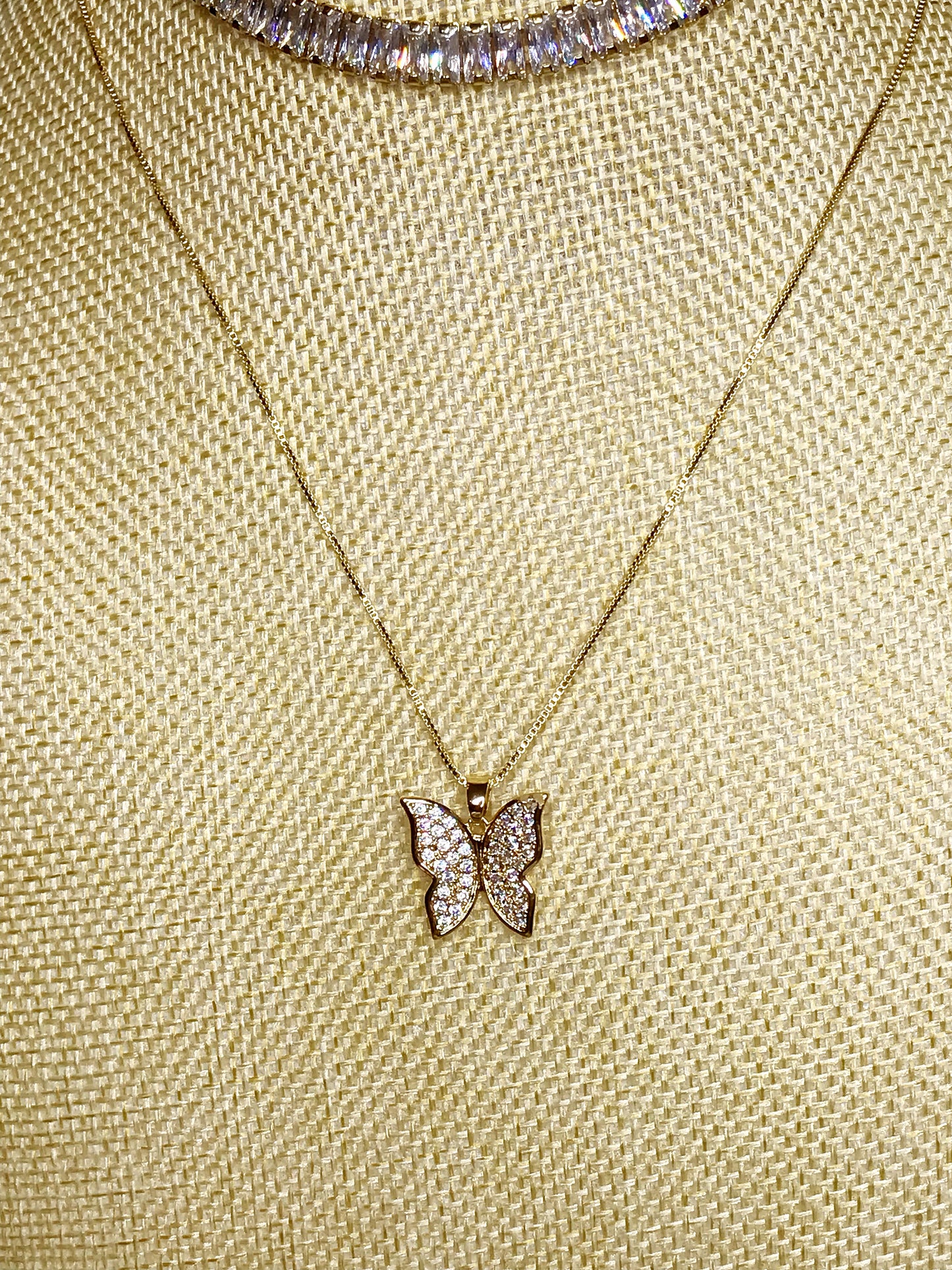 Pave Butterfly Necklace