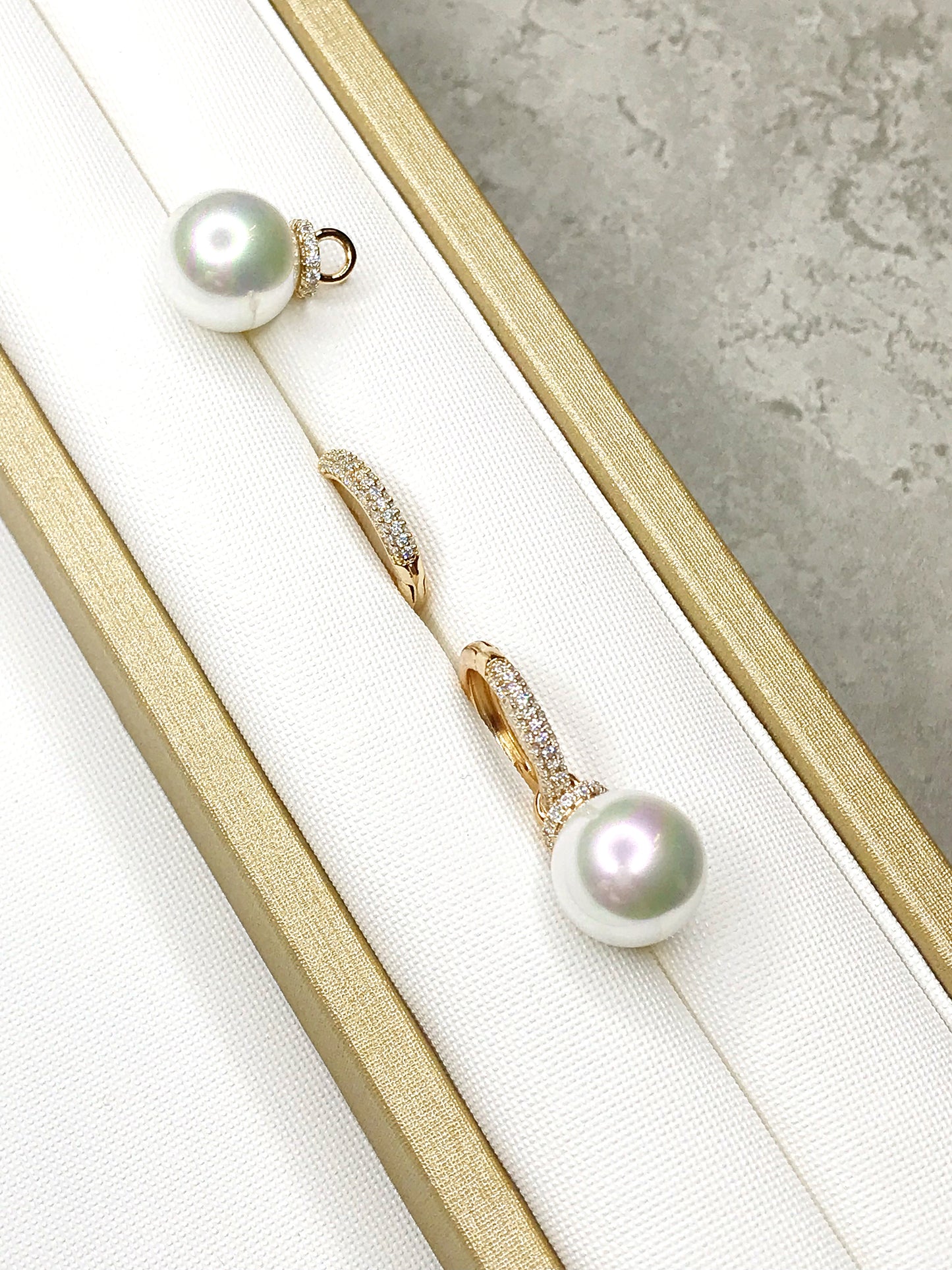 2 in 1 Pearl Pave Hoop Earring