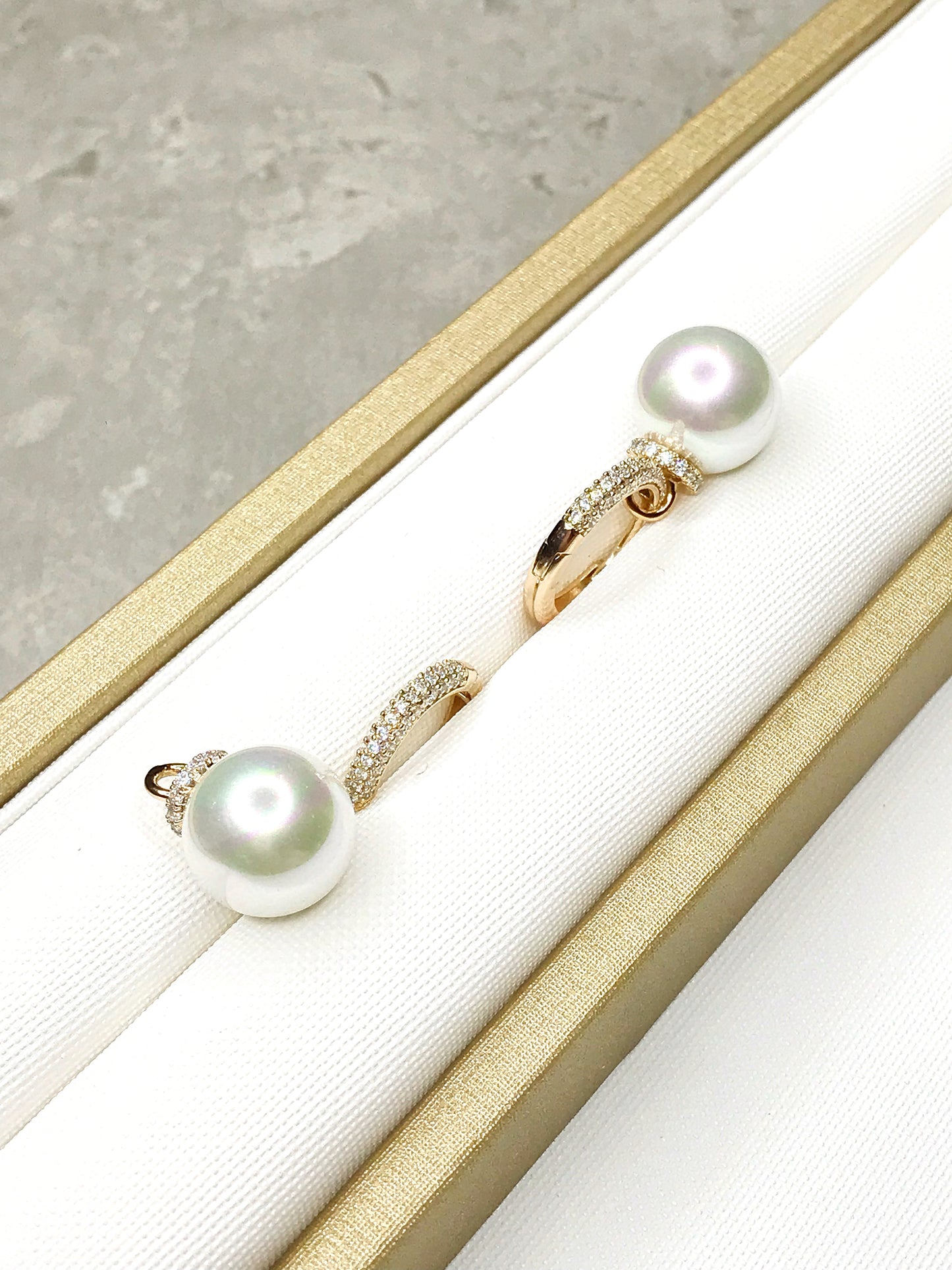 2 in 1 Pearl Pave Hoop Earring