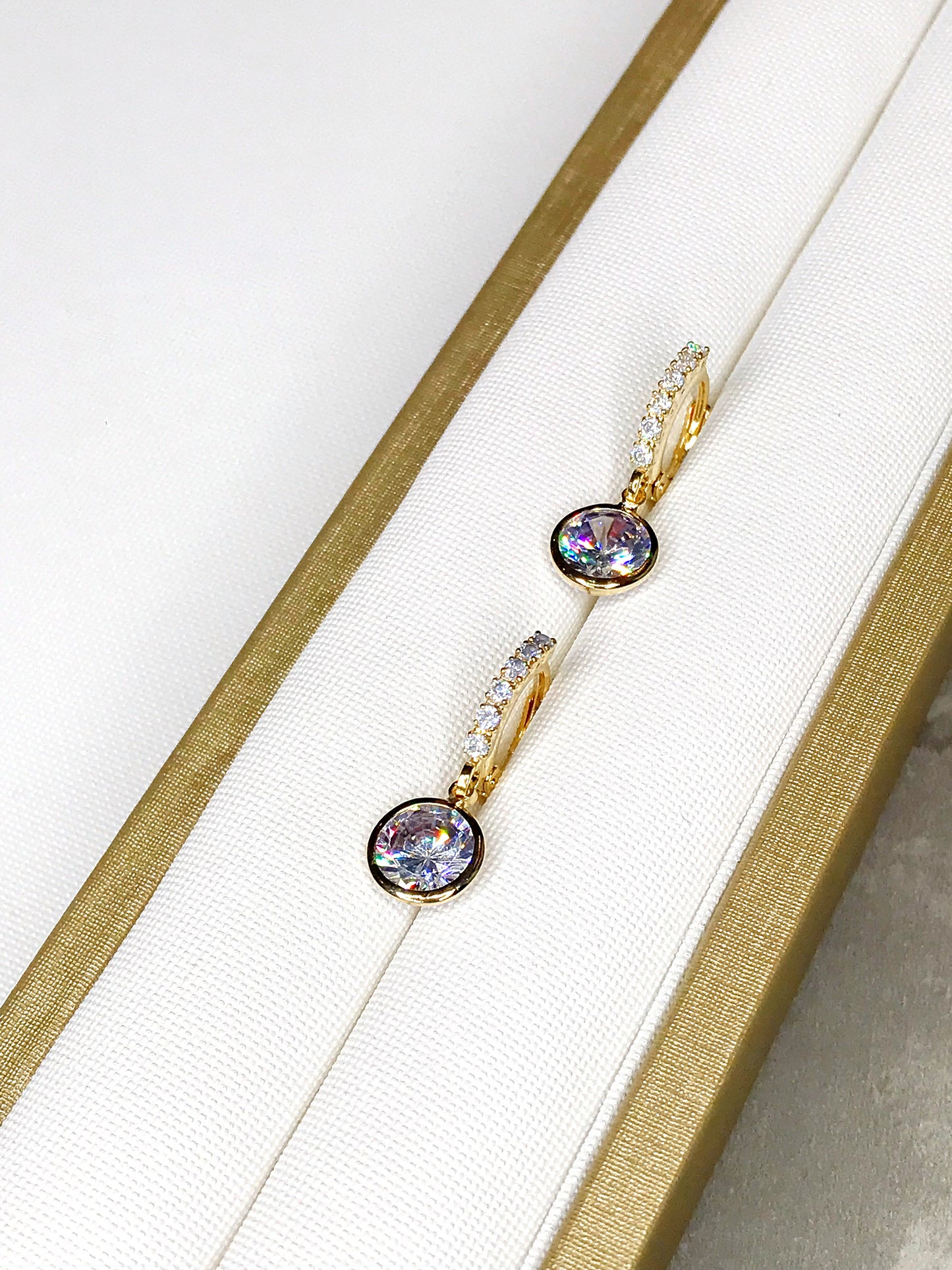 Crystal Dangle Hoop Earring