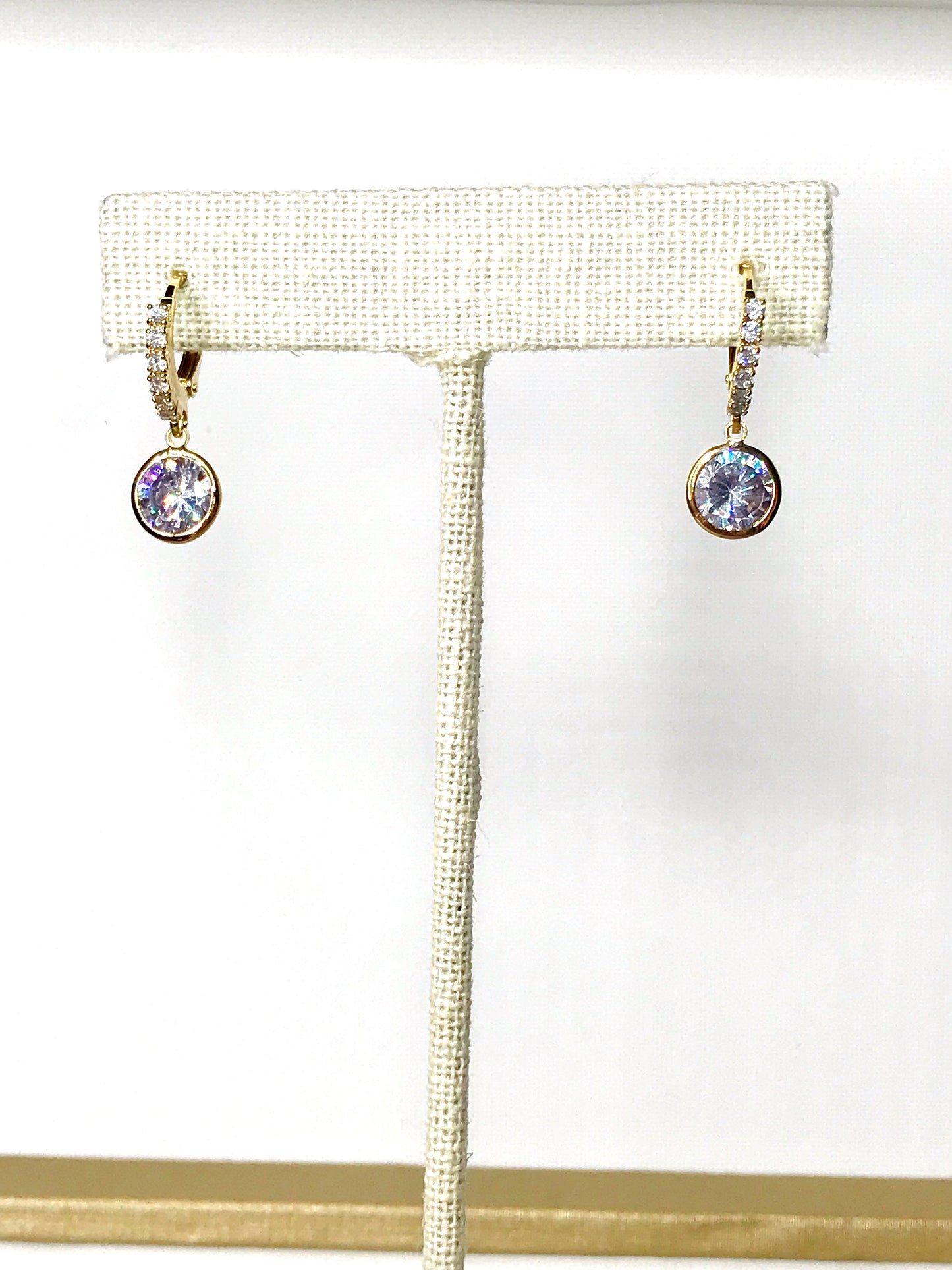 Crystal Dangle Hoop Earring