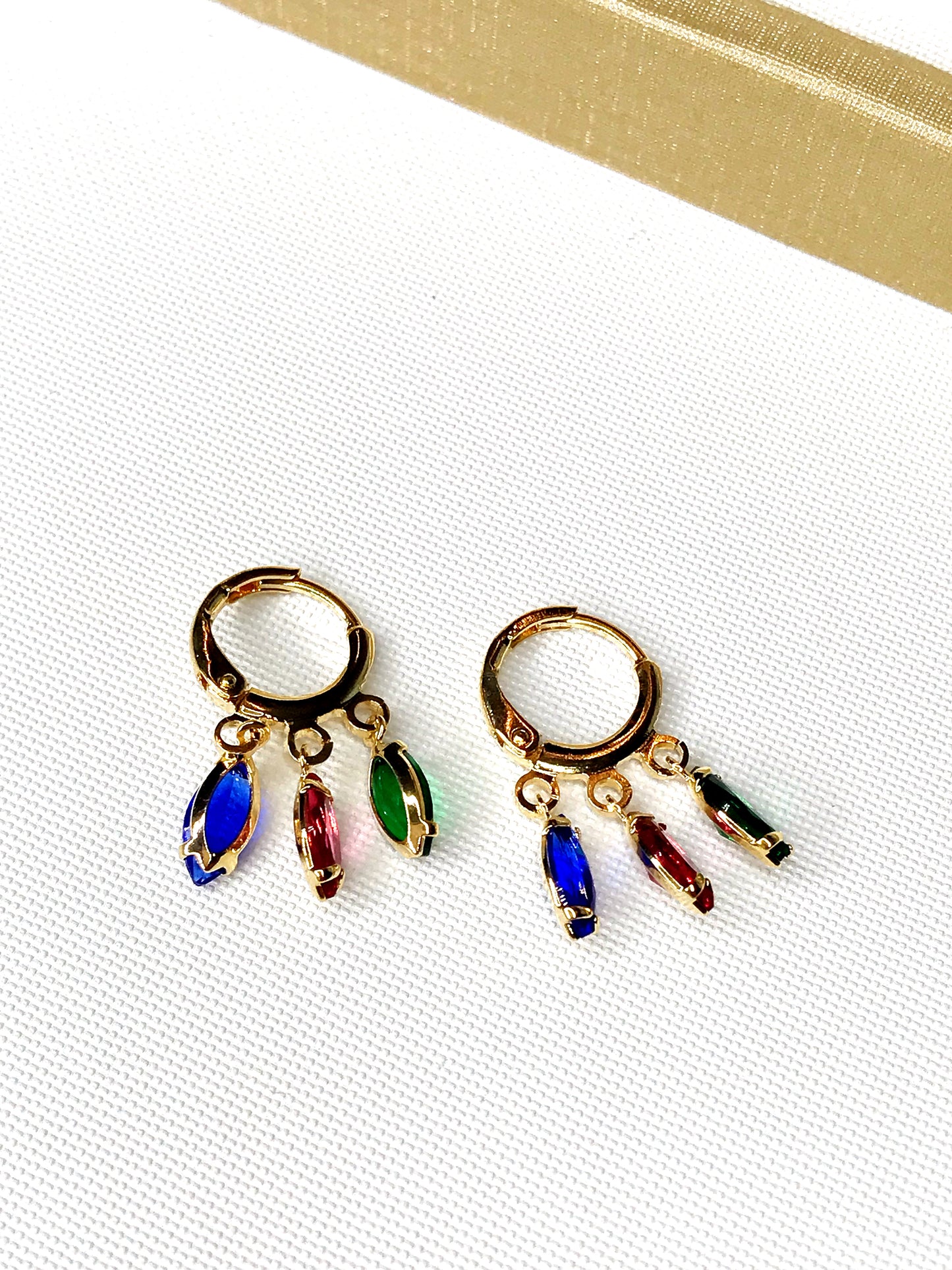 Colored Tassel Crystal Earring