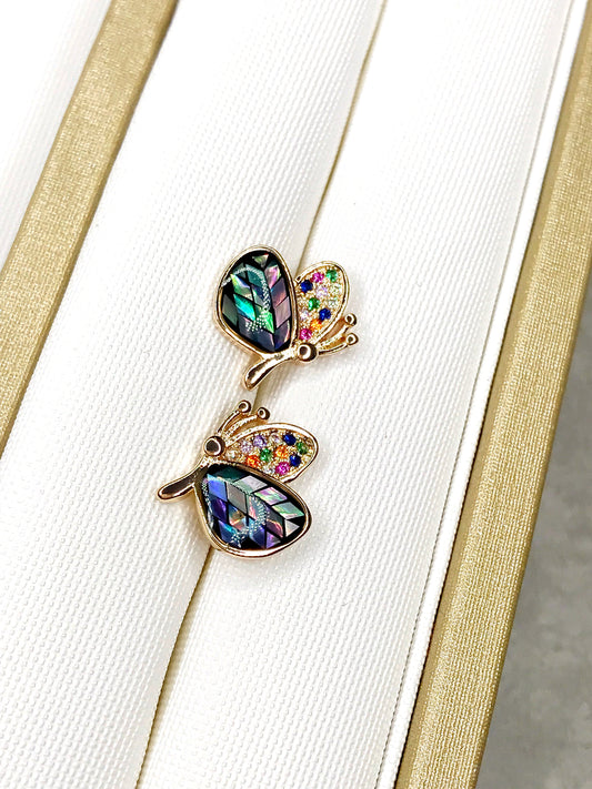 Mosaic Butterfly Colors Earring