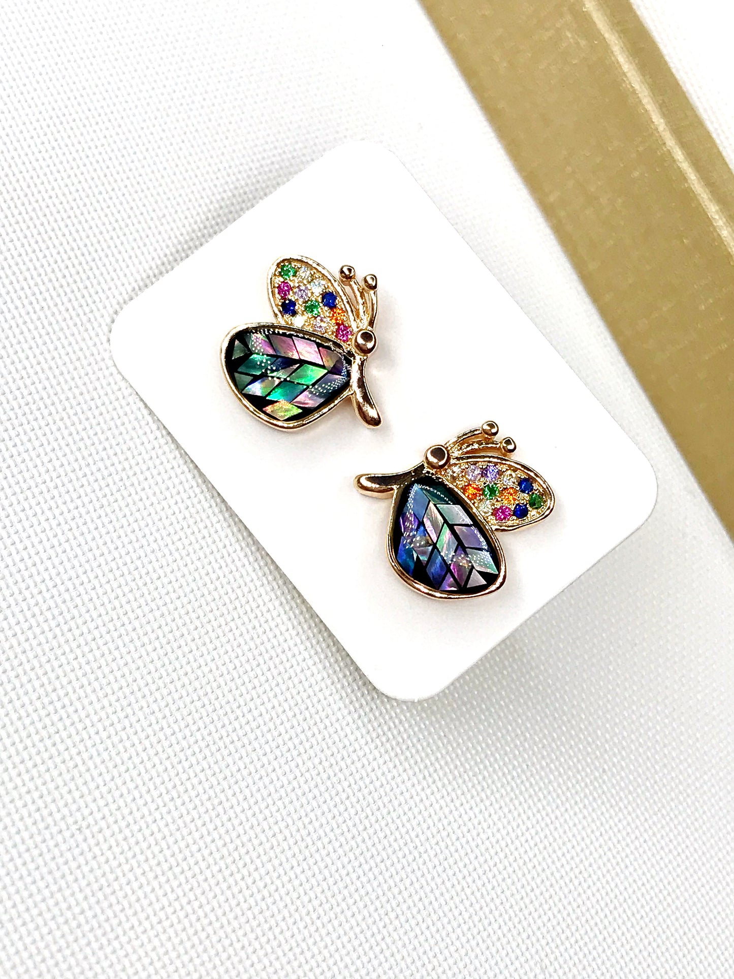 Mosaic Butterfly Colors Earring