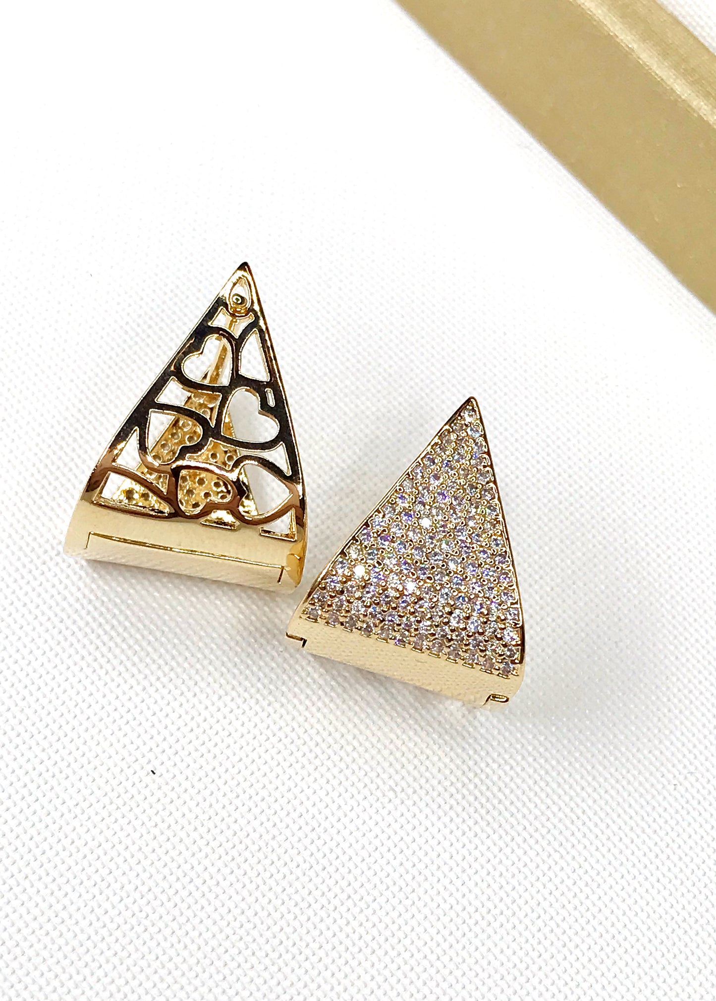Lux Pave Triangle Earring