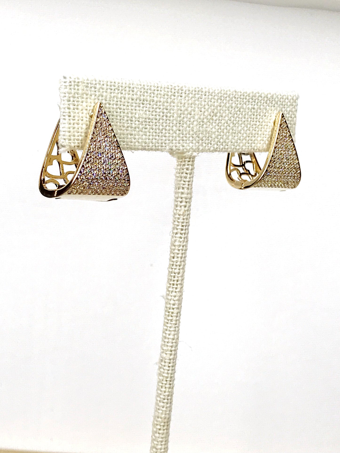 Lux Pave Triangle Earring