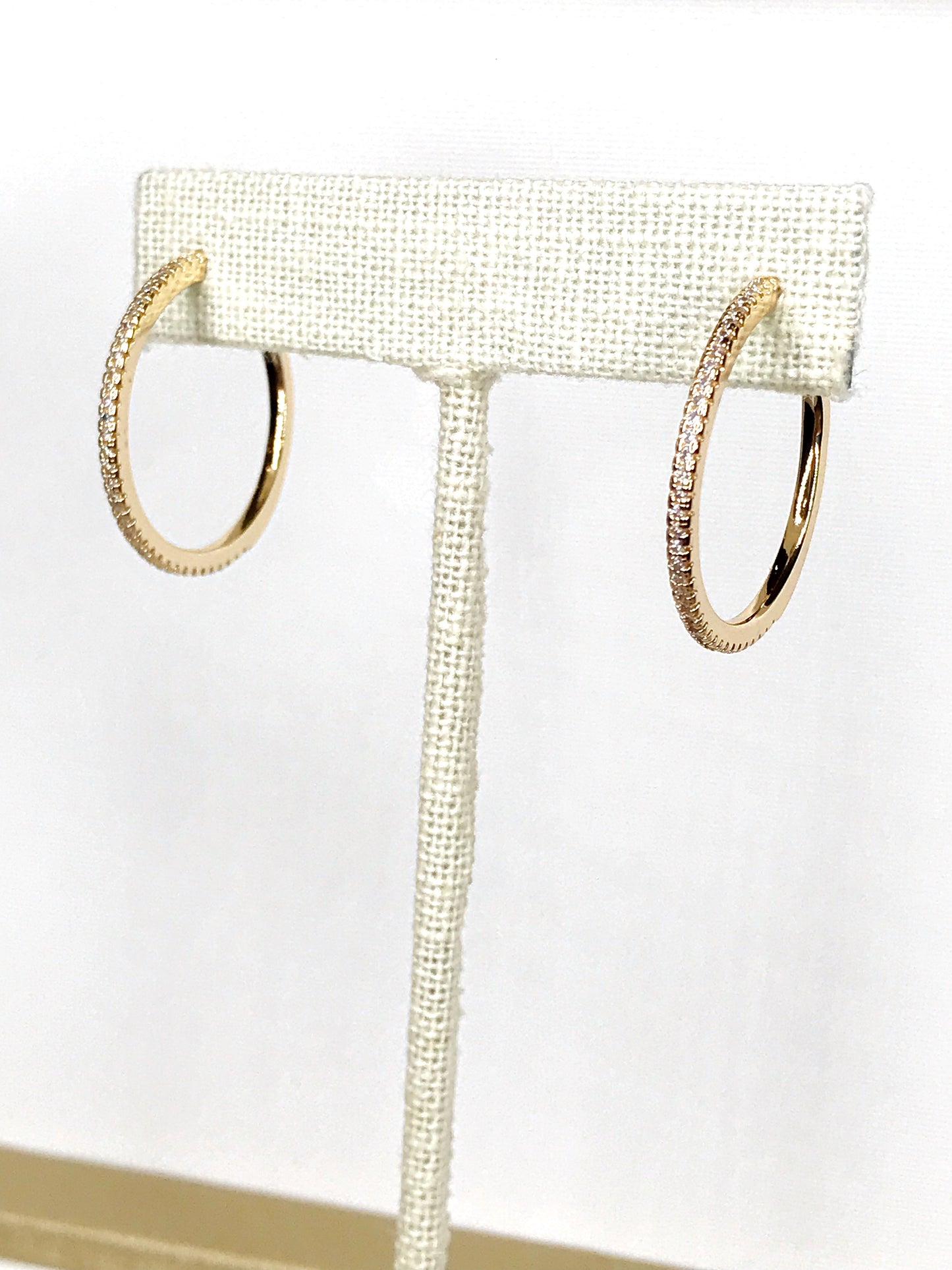 Medium Classic Pave Hoop Earring