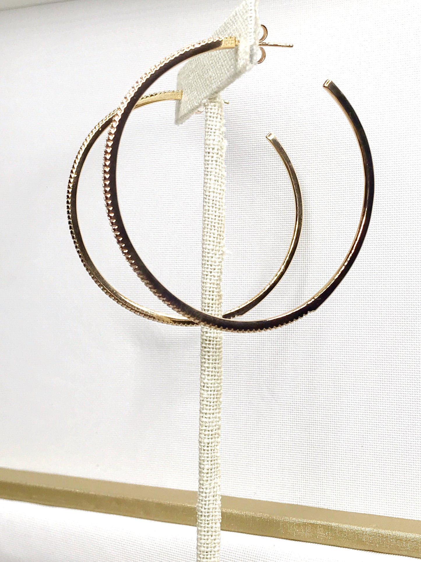 Maxi Traditional Pave Hoop Earring