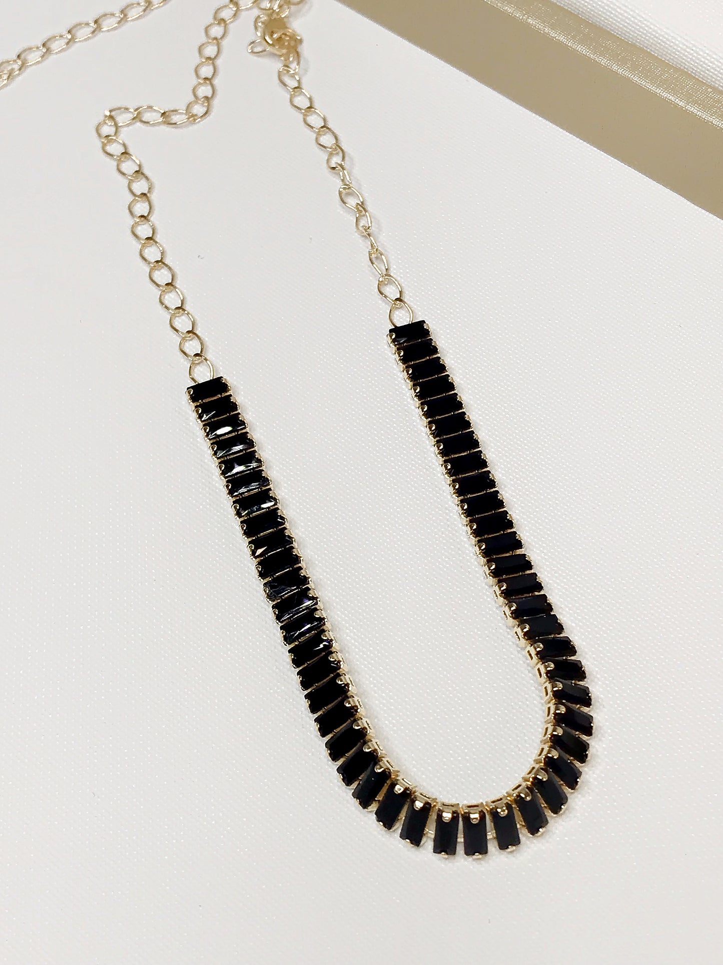 Black Baguette Zirconia Riviera