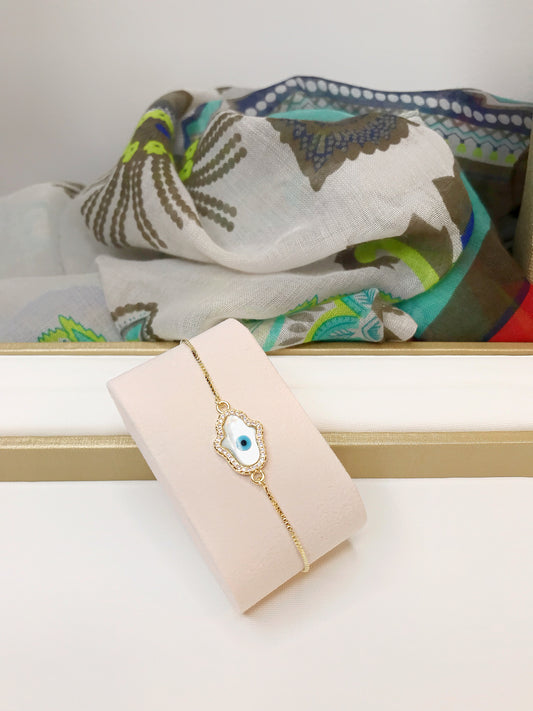 Hamsa Hand Evil Eye Bracelet
