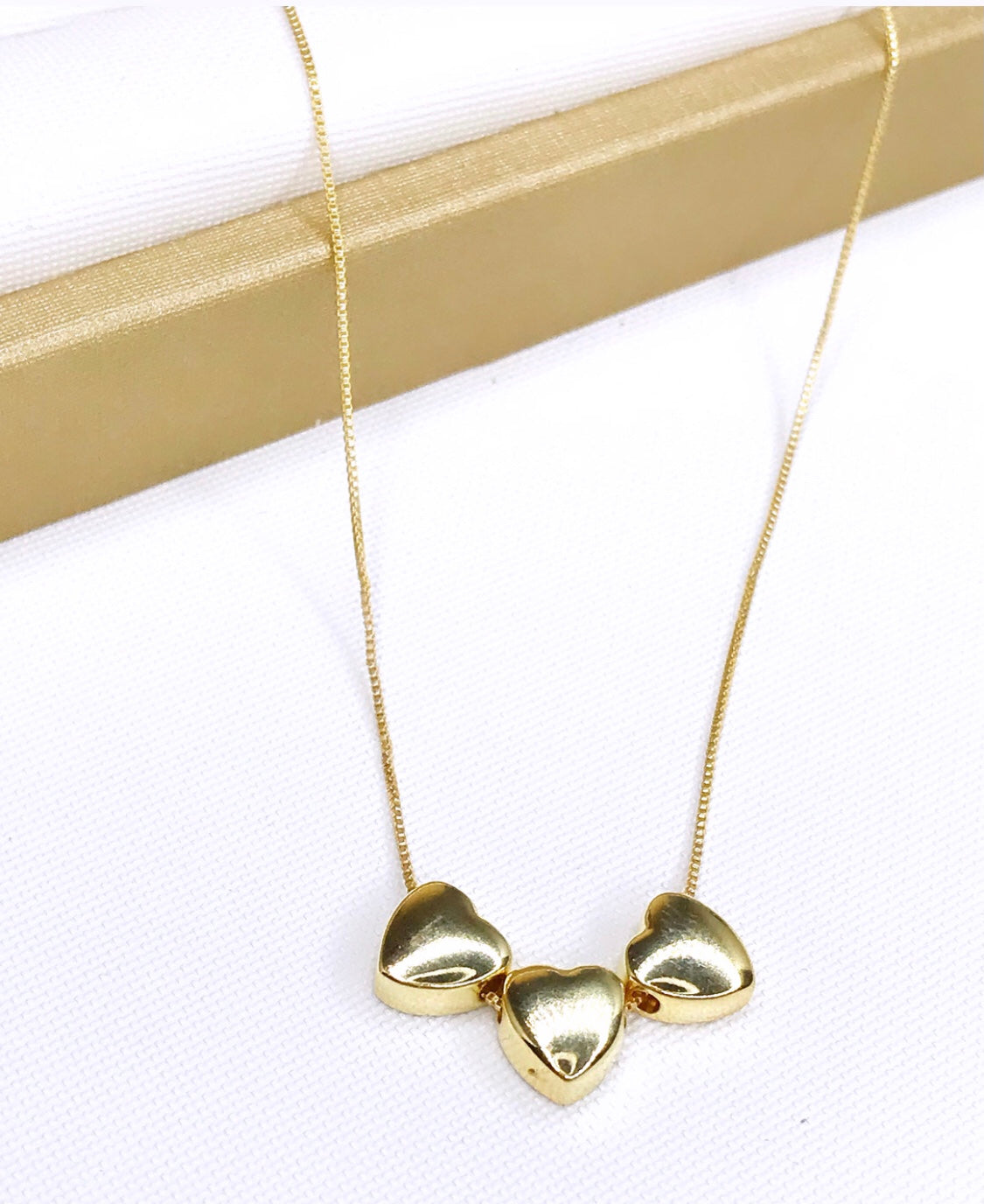 Triple Heart Choker Necklace