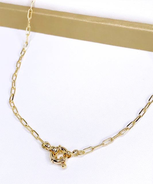 Paper Clip Long Necklace