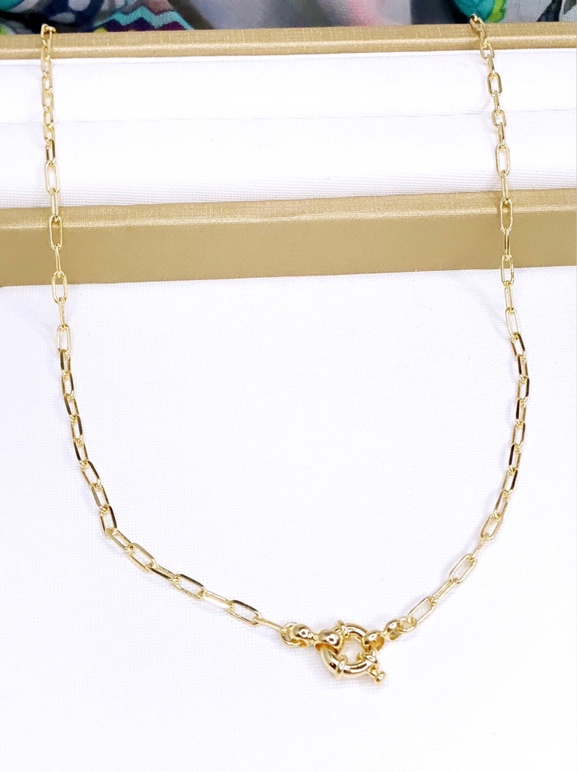 Paper Clip Long Necklace
