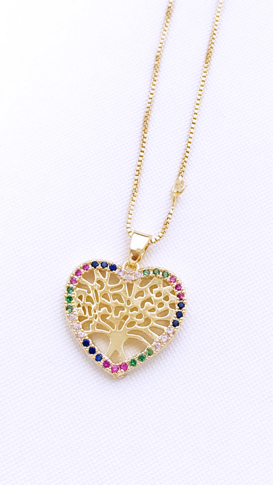 Tree of Life Colored Heart
