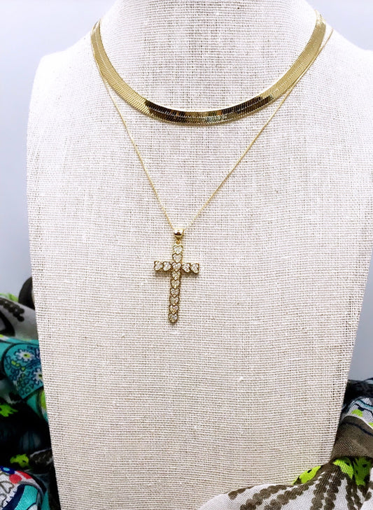 Heart Cross Necklace