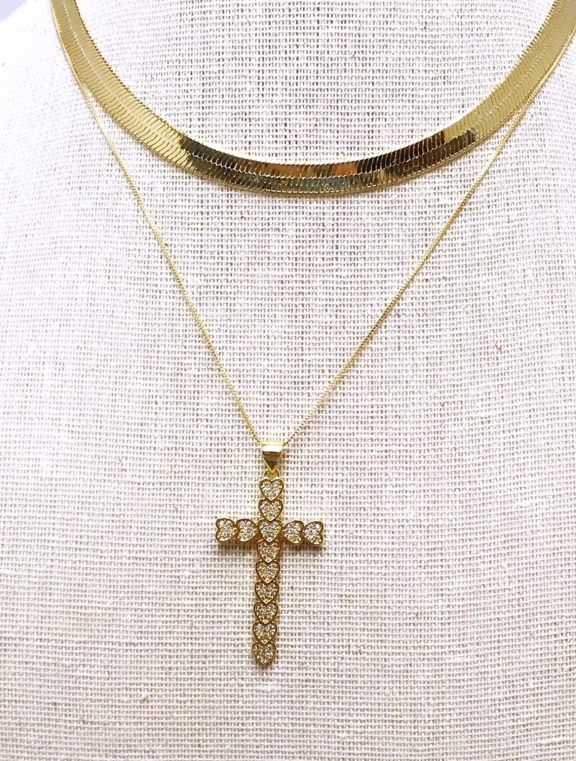 Heart Cross Necklace