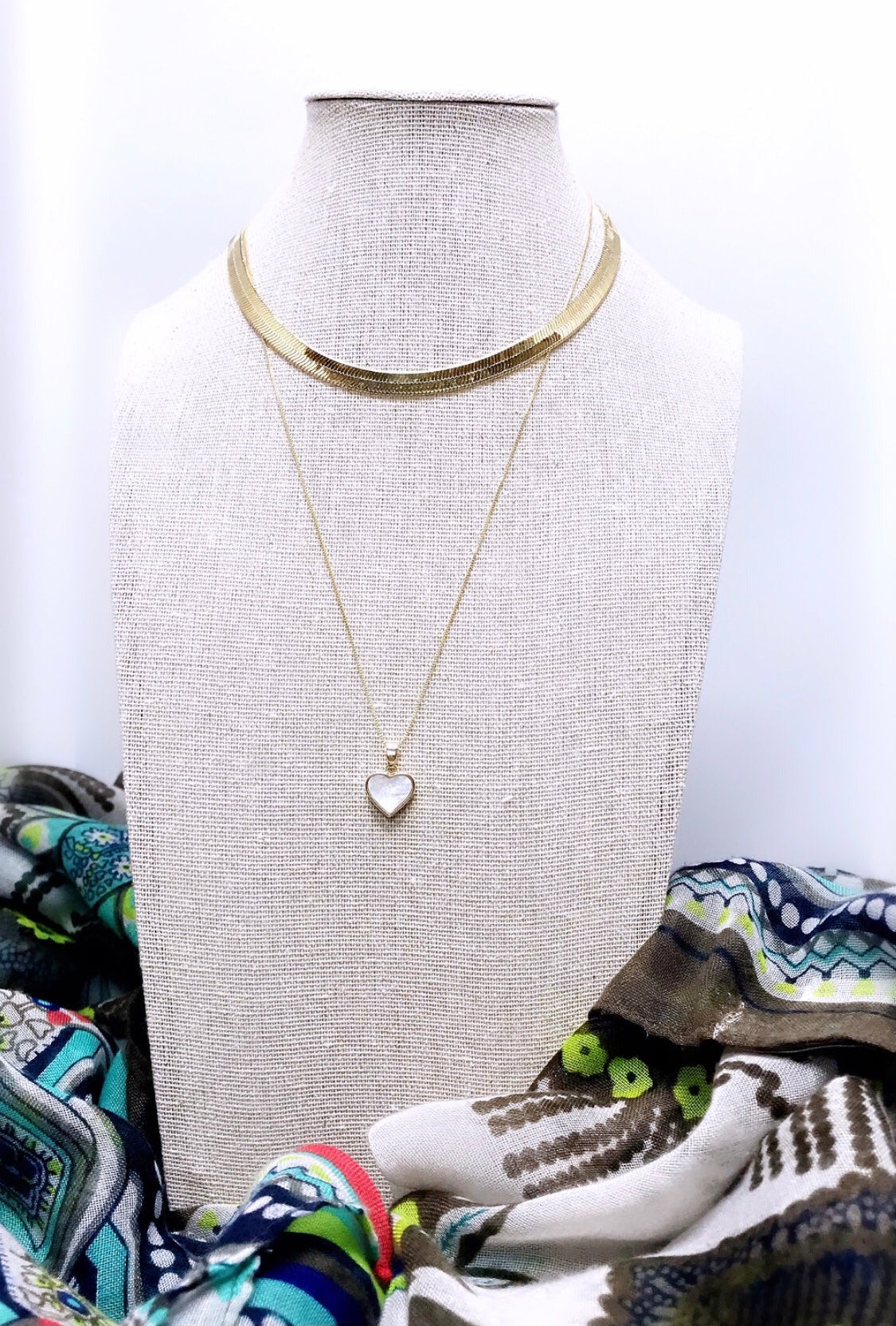 Delicat Mother Pearl Heart Necklace