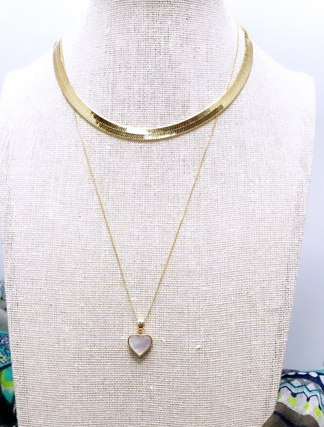 Delicat Mother Pearl Heart Necklace