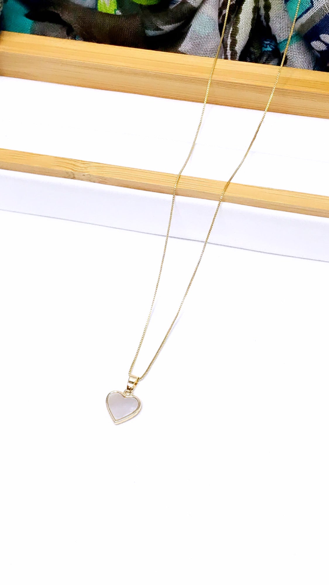 Delicat Mother Pearl Heart Necklace