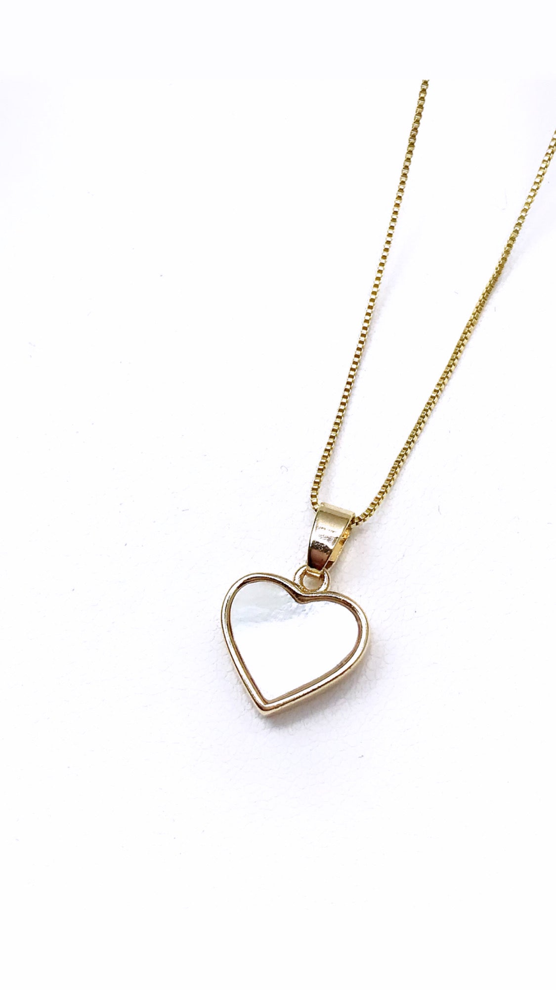 Delicat Mother Pearl Heart Necklace