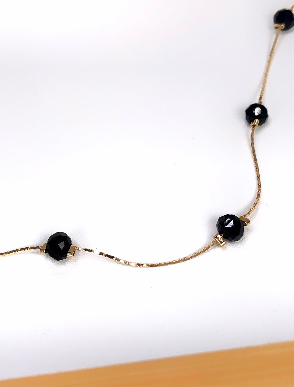 Long Black Crystal Necklace