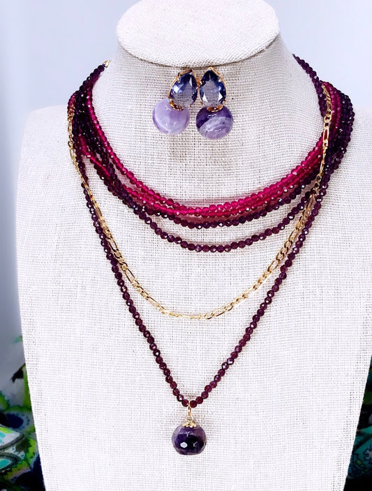 Marsala Crystal Choker Necklace