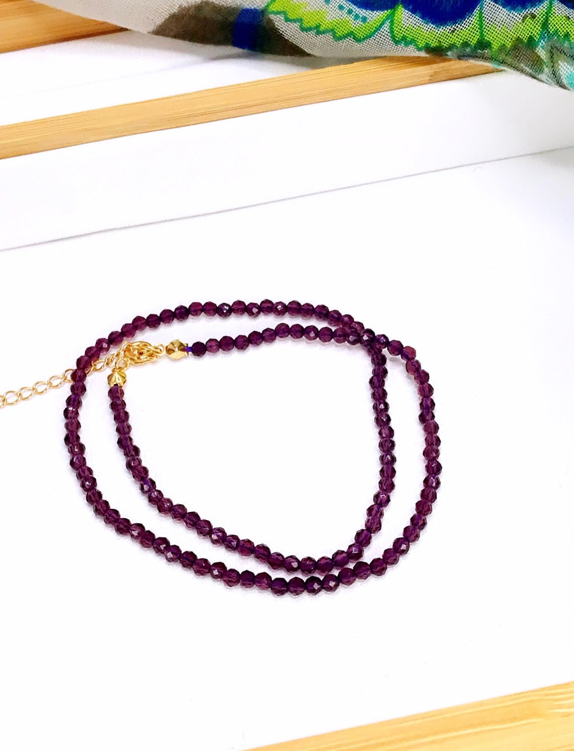 Wine Crystal Choker Necklace