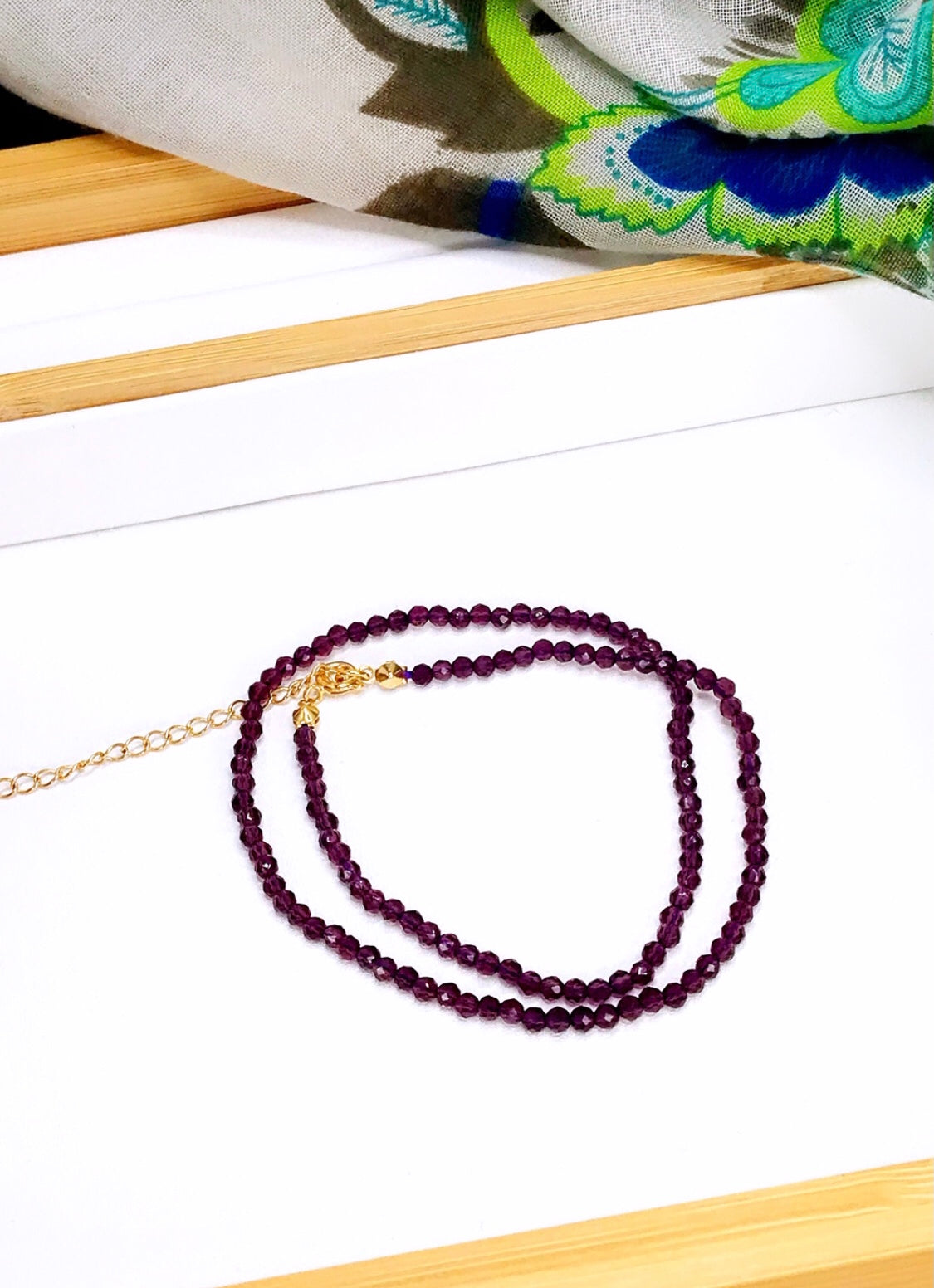 Wine Crystal Choker Necklace