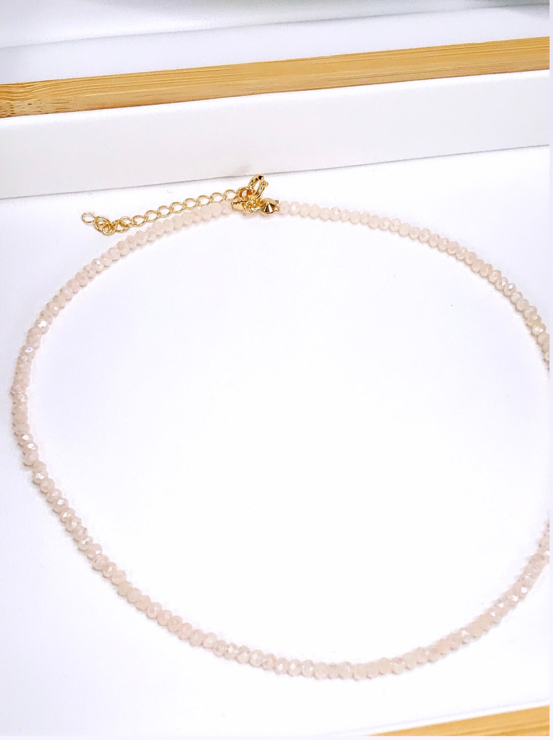 Nude Crystal Choker Necklace