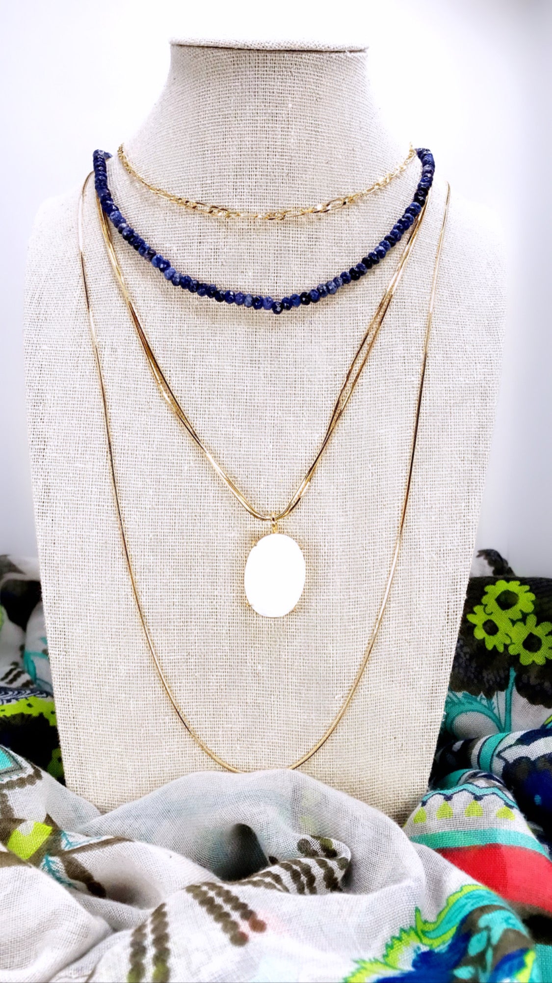 Sodalite Beads Choker Necklace