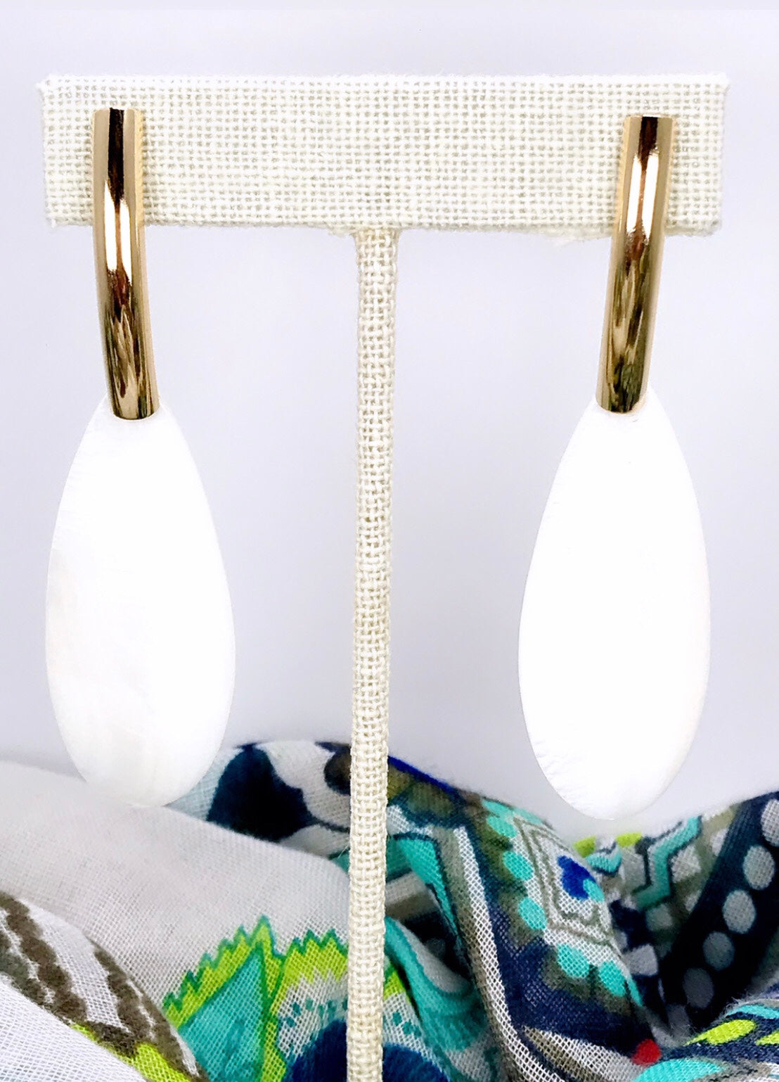 Mother Pearl Long Drop Earring