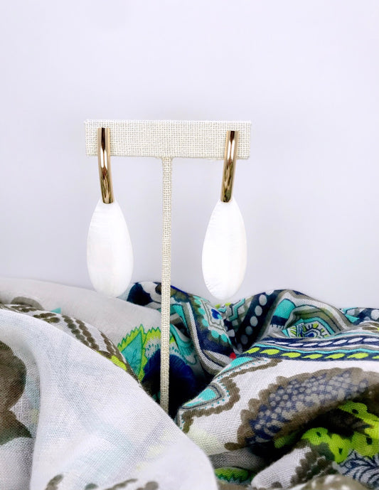 Mother Pearl Long Drop Earring