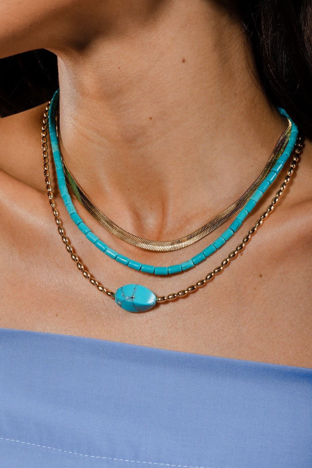 Turquoise Howlite Choker Necklace