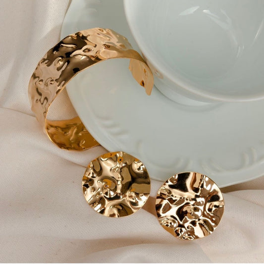 Sleek Hammered Cuff Bracelet