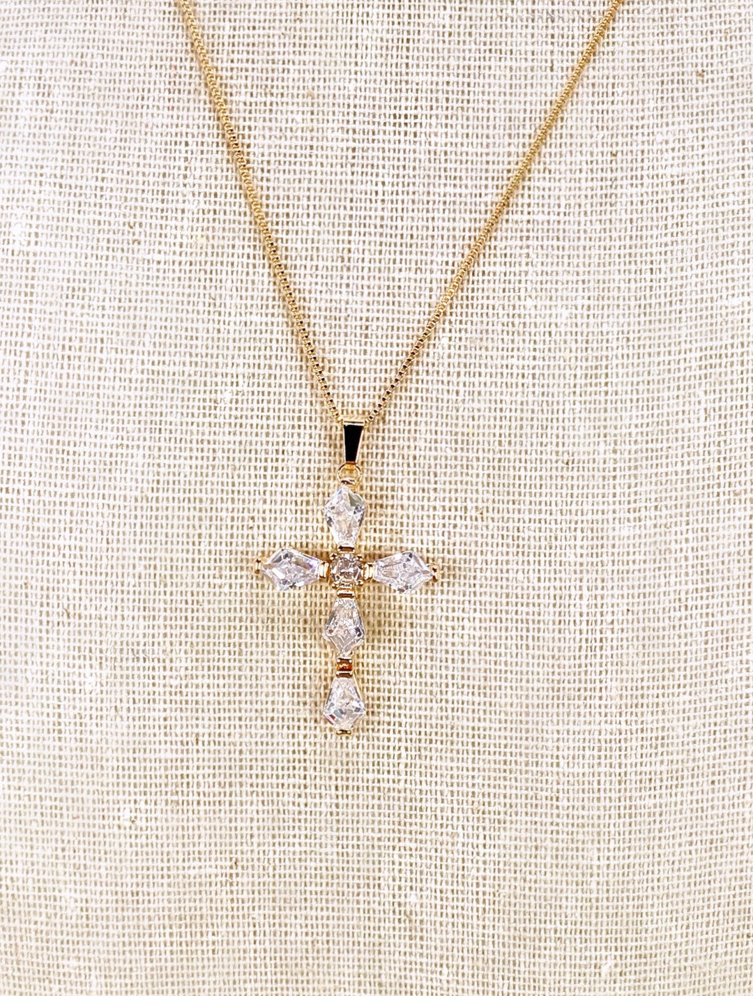 Zirconia Diamond Cross Necklace