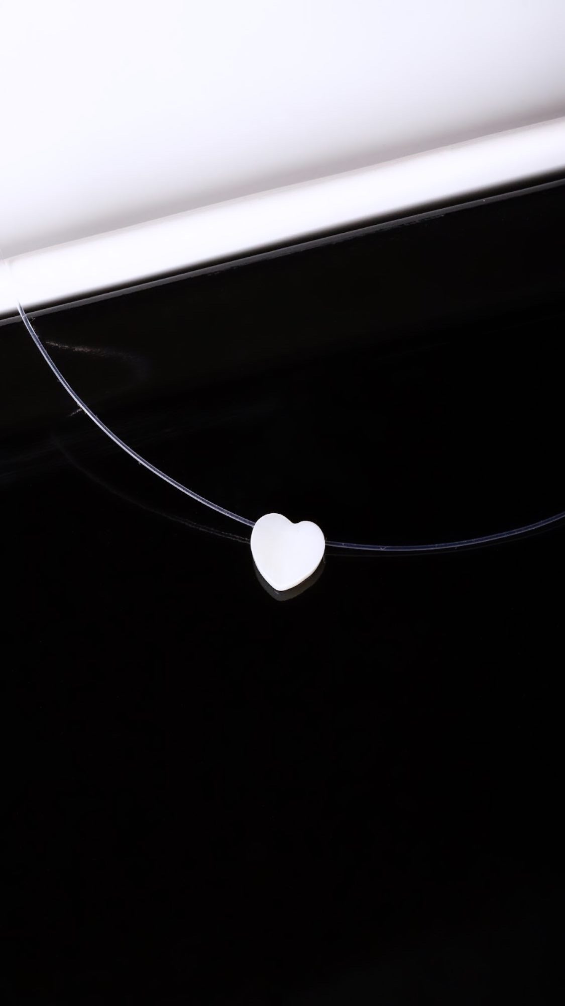Heart Clear Choker Necklace