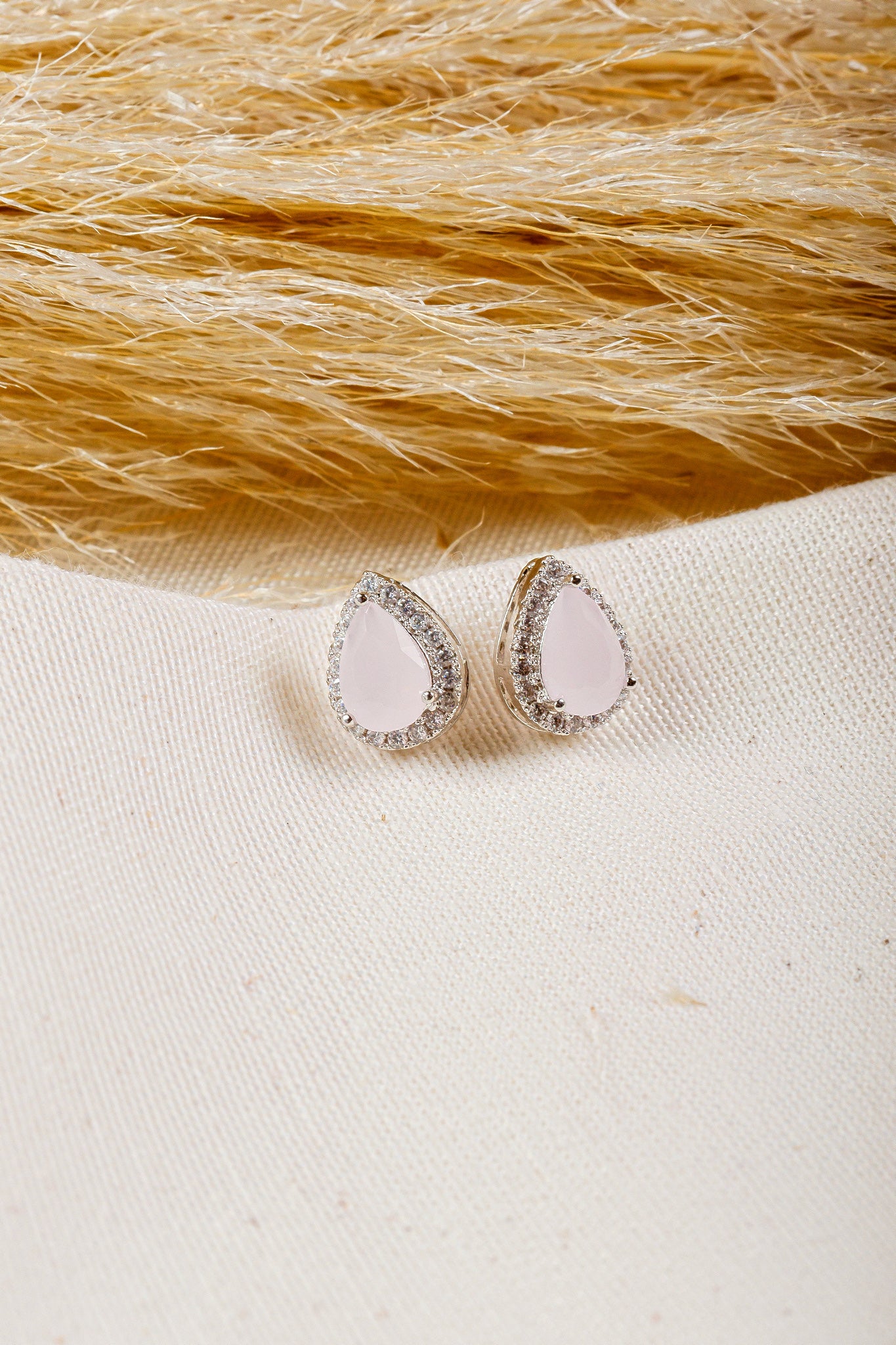 Pave Drop Stud GemLab Earrings