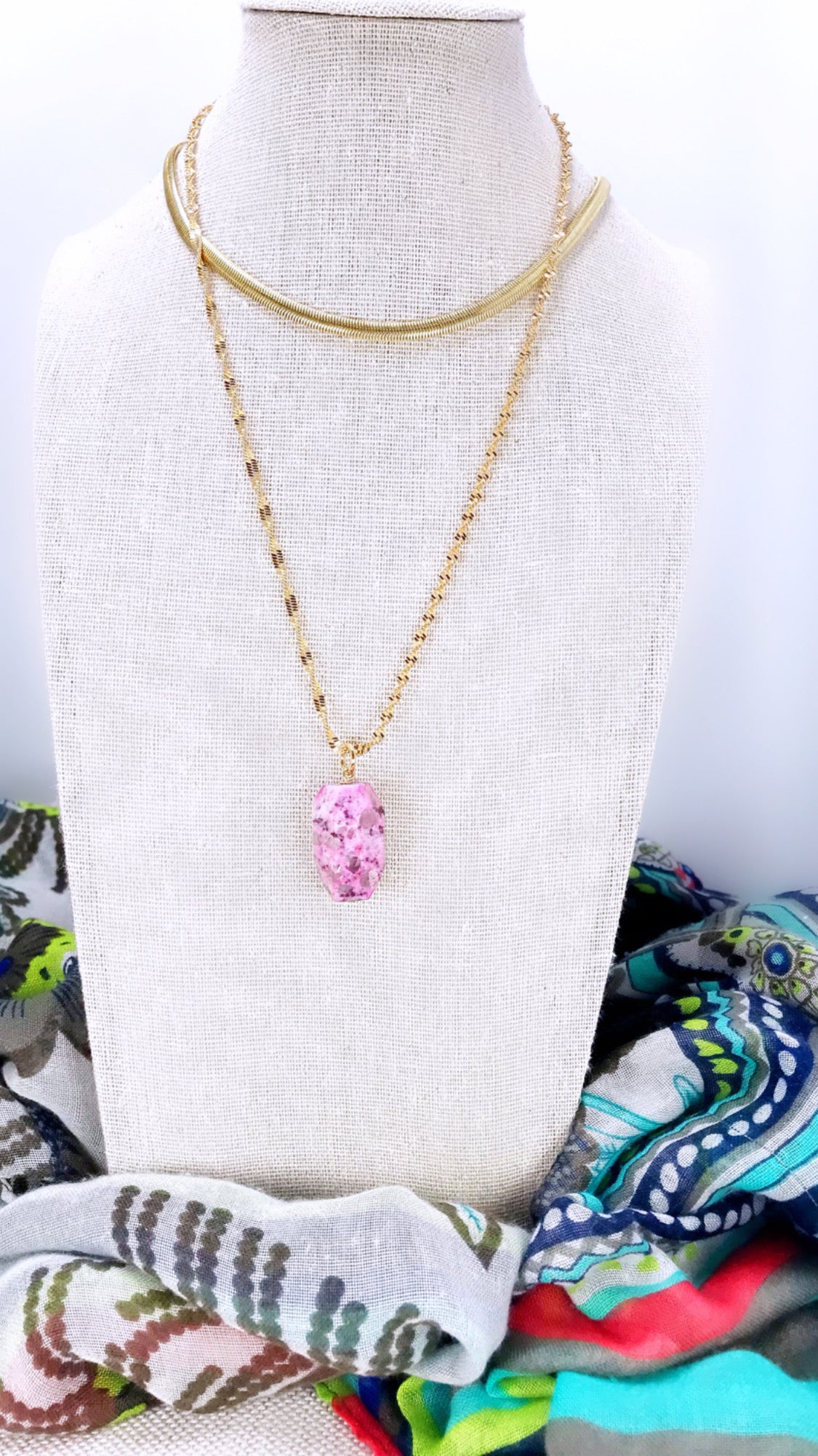 Pink Jade Necklace
