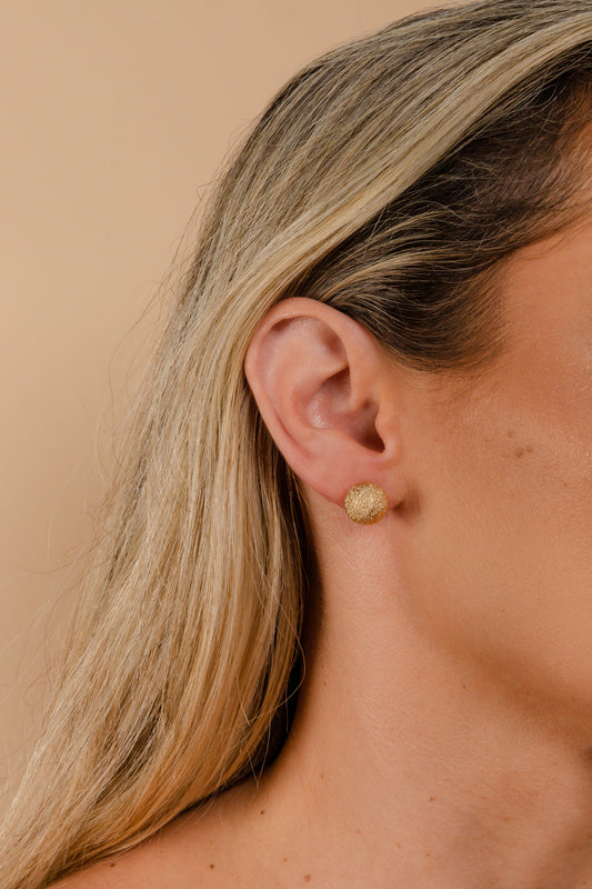 Texturized Matte Ball Earring
