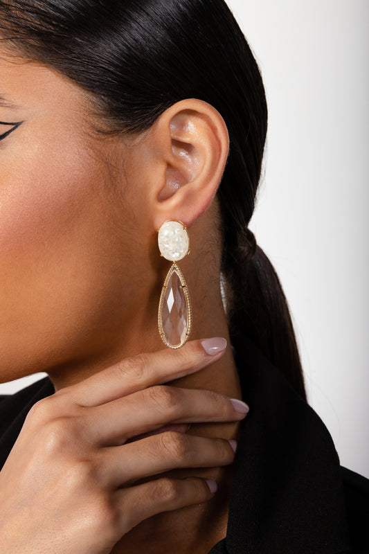 Replica Rutilated Onyx and Gem Drop Earring
