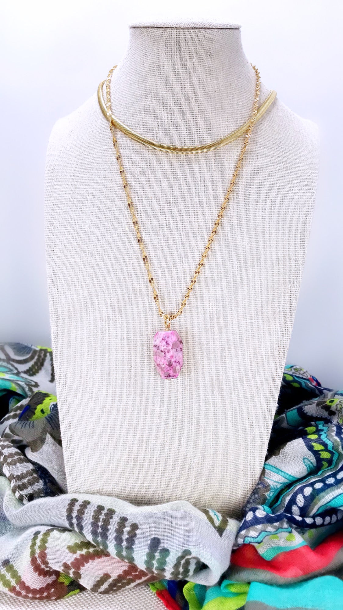 Pink Jade Necklace