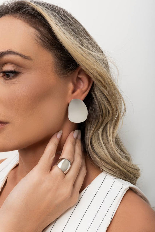 Maxi Organic Mirror Earring