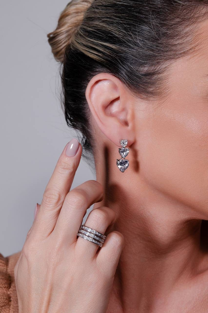 Triple Zirconia Open Ring