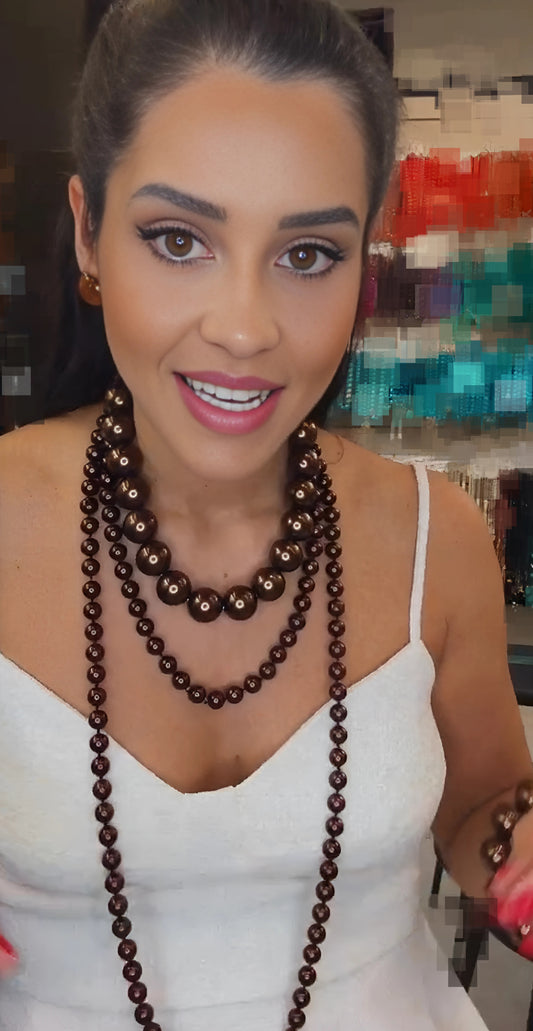 Color Shell Pearl Long Necklace