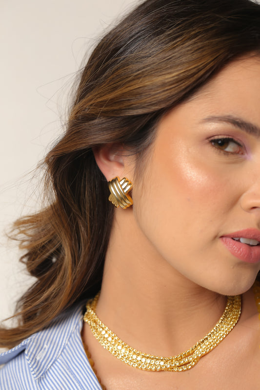 Cable X Earring