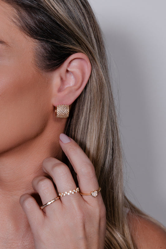 Petit Pave Heart Ring