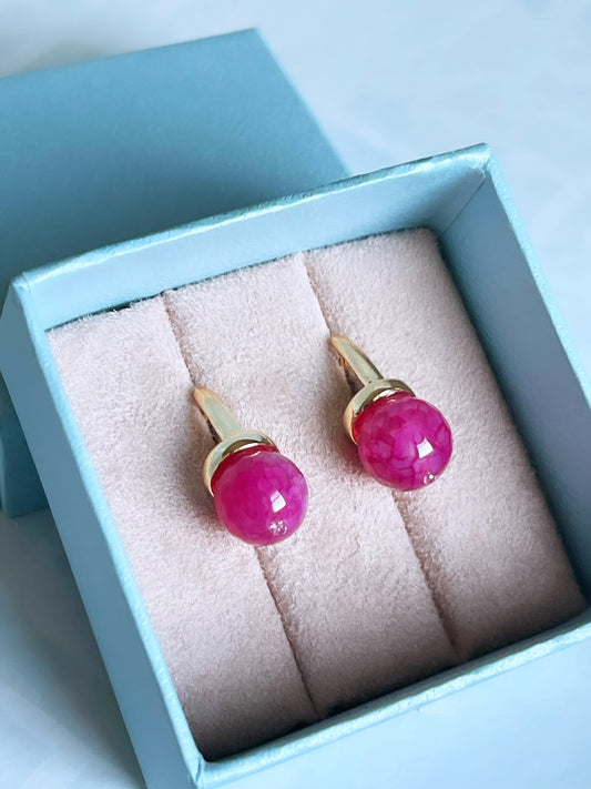 Strawberry Quartz LabGem Earring